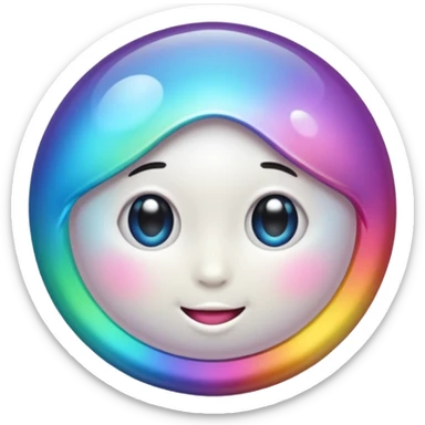 una perla sola sin cara blanca sticker