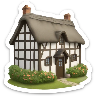 English cottage sticker
