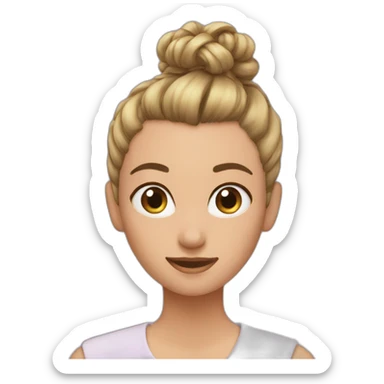 Topknot berk sticker