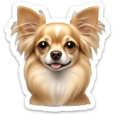 long hair chihuahua with floppy ears sticker