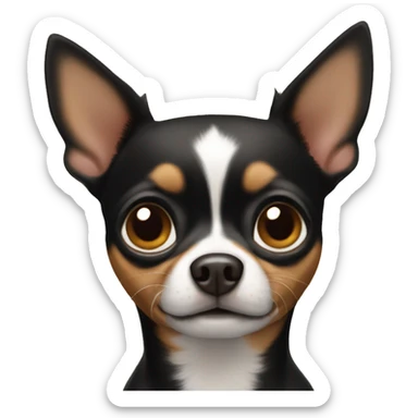 Black brown chihuahua sticker