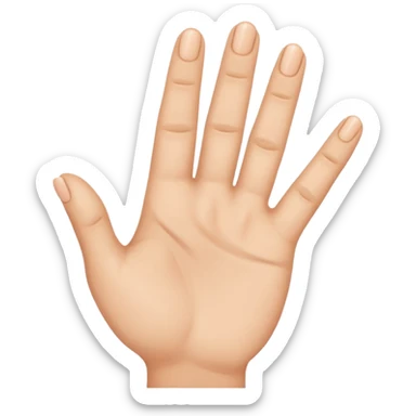 The three first fingers up and the 2 last fingers down sticker