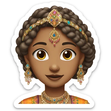 Girl at a Indian wedding  sticker