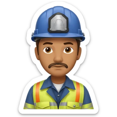 detective in a work helmet sticker