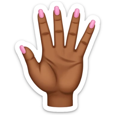 Brown skin hand with pinky out for a pinky promise sticker