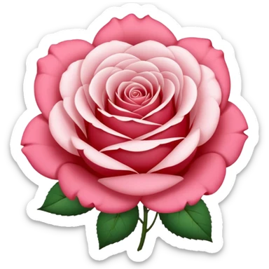 rose shape flower, no stem, no leaves, now make the petals white sticker