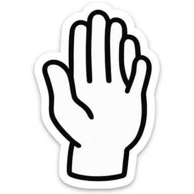 Eine minimalistische, schwarz-weiße Skizze: Eine kleine Hand, die am Ende in ein Feuerzeug übergeht. Aus dem Feuerzeug wächst eine zweite kleine Hand, die Ringe trägt. Klare, einfache Umrisse. sticker