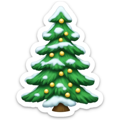 christmas tree with snow sticker