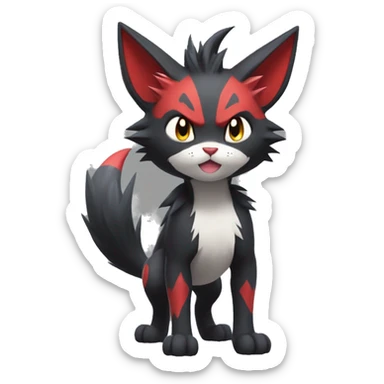  Kawaii Edgy Cool Beautiful Torracat-Zoroark full body sticker