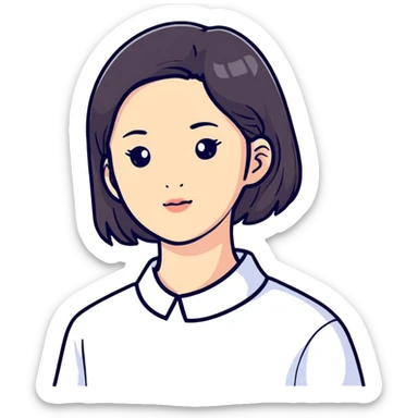 Fashionable Korean woman in her 20s sticker