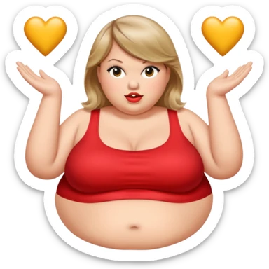 Taylor swift obesity  bigger bigger bigest take up the full screen  sticker