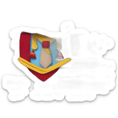 Scout boy with a RED ans YELLOW knotted scarf ans à blue scout shirt sticker