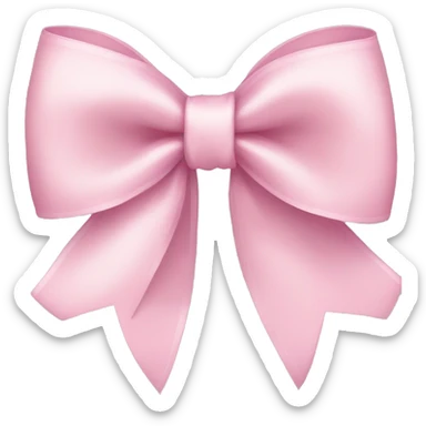 light pink ribbon bow sticker