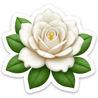Rosa blanca tipo gardenia sin hojas sticker