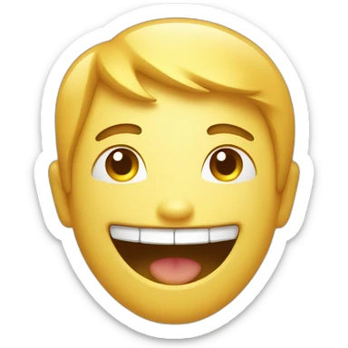 Smiling happy smiley including body sticker