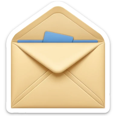 Cream-colored Letter Envelope  sticker