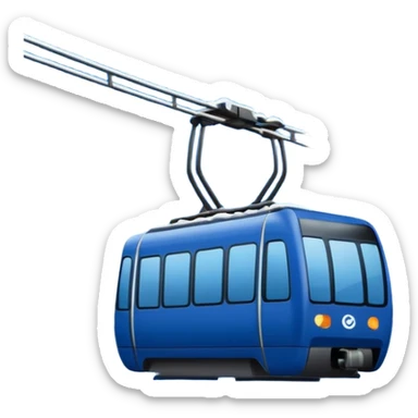 create cablecsr emoji in winter witht he logo of Bergbahnen Adelboden Lenk. make it dark blue. and add the words: Lenk  sticker