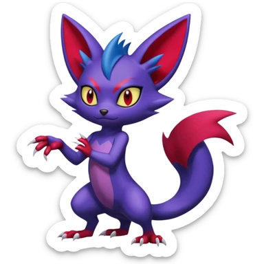 Sneasel-Weavile-Fakémon-hybrid-creature (full body)  sticker