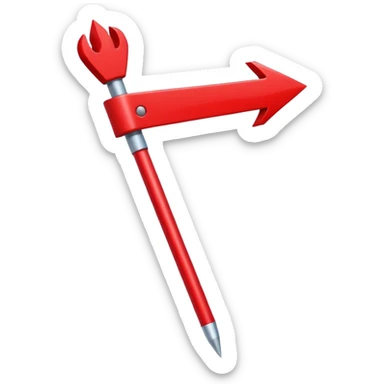 Une flèche de direction rouge qui pointe vers le haut à 90 degrée sticker