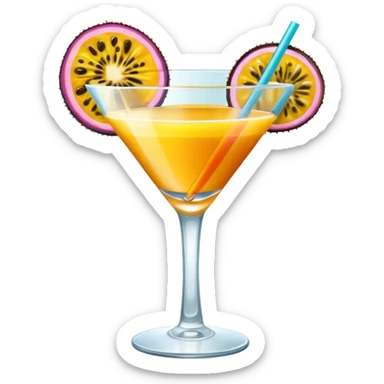 passionfruit & mango cocktail sticker