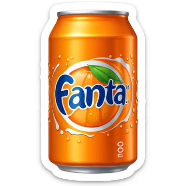 a bright orange Fenta can sticker