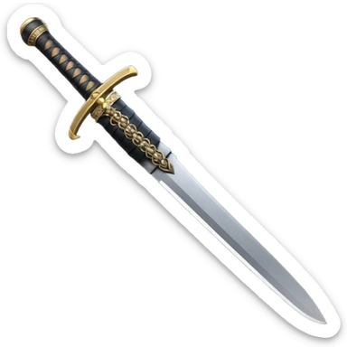 The hilt of a samurai sword sticker