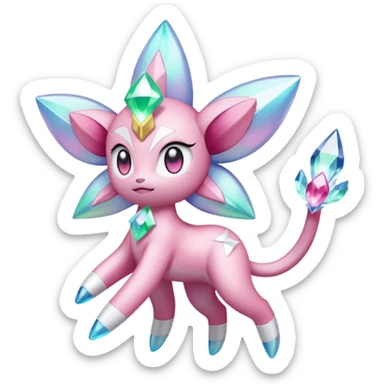 Palkia-Diancie-Jirachi-Meloetta-fusion  sticker