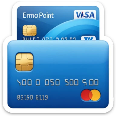 credit card blue point of sale sticker