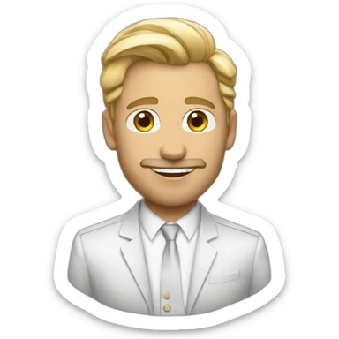 white celebrity sticker