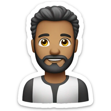 homem careca, branco, de barba sticker