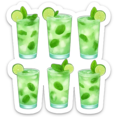Six mojitos to drink sticker