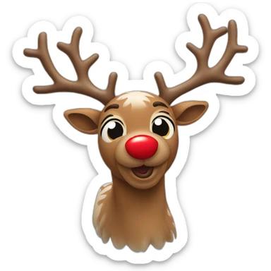 Red Nosed Reindeer sticker