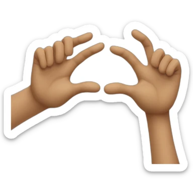 two hands one making the ok sign and the other putting a finger in the hole sticker