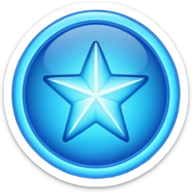 Blue star let it be more like a circle  sticker