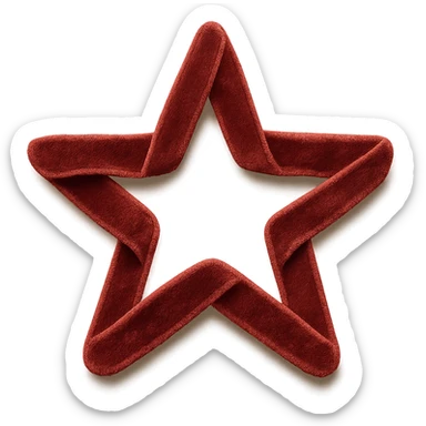 star with a velvet ribbon sticker