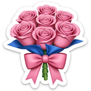 SPAM MEAT rose bouquet tied in a french flag bow sticker