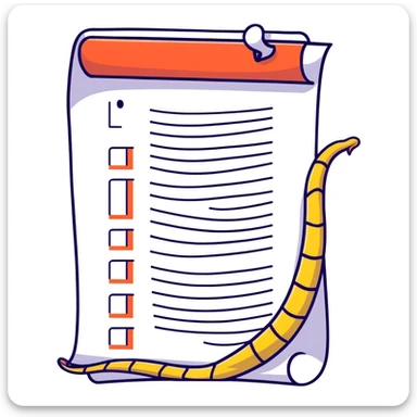 a to-do list paper that is extremely long, curling up and down like a snake, filled with many tiny checkboxes, fading into the distance to look never-ending sticker