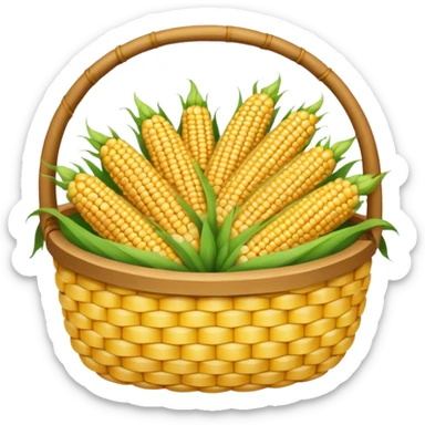corn grain basket  sticker