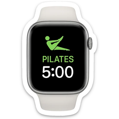 smartwatch con modalità attiva di pilates che segna 5 ore di pilates, REALISTICA 4K sticker