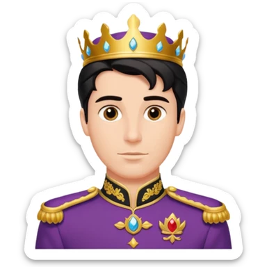 old adult prince eric with prince uniform sticker