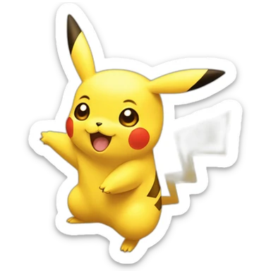Pikachu qui fait coucou sticker