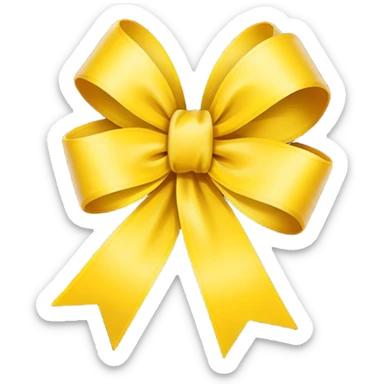 Apple-style emoji, minimal shading, simple gradients.
Keep the original emoji style and shape exactly the same.
Change the ribbon color to a vivid yellow.
Flat emoji style, clean vector look, no extra elements, no text, transparent background. sticker