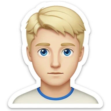 Irish 20 year old man blonde hair blue eyes  sticker