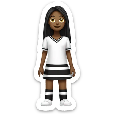 Ladron vestido a rayas blancas y negras con antifaz negro  sticker