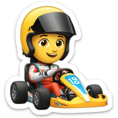 Karting racer sticker