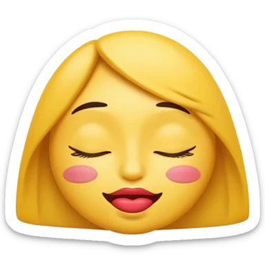 Make me an emoji sticking out his lips and closing his eyes sticker