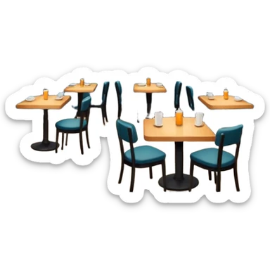 comversacion dentro de un restauant  sticker