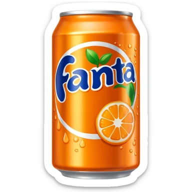 a bright orange Fenta can sticker