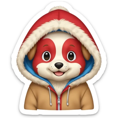 un perrito con sudadera sticker