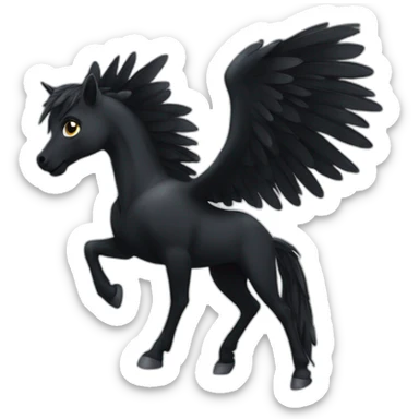 Black Pegaso sticker